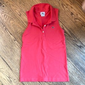 NWOT Women’s Lacoste sleeveless polo size 36